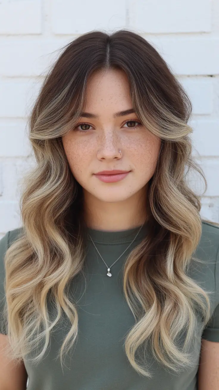 winter hair color balayage blond Balayage Waves with Soft Blonde Contouring