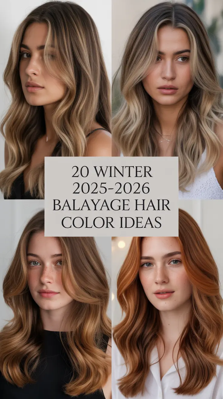 Winter 2025–2026 Balayage Hair Color Ideas: Trendy Ombre, Brunette & Blond Highlights