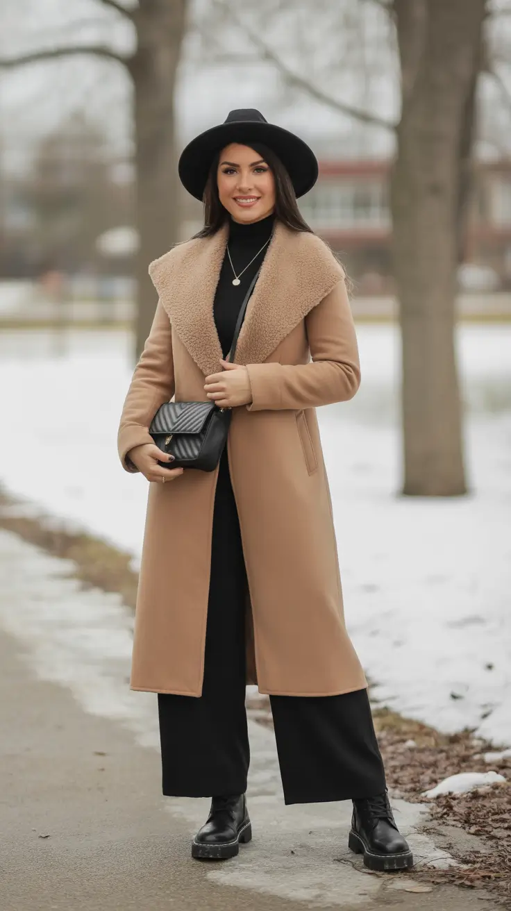 winter going out outfit night Timeless Neutral Chic