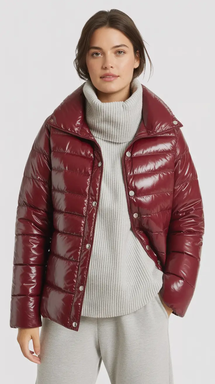 winter going out outfit night Cozy Burgundy Gloss