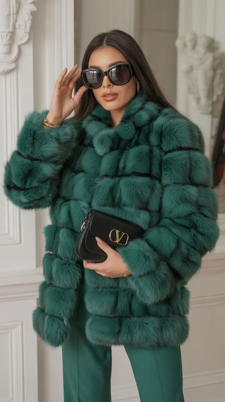 winter going out outfit night Luxurious Emerald Statement