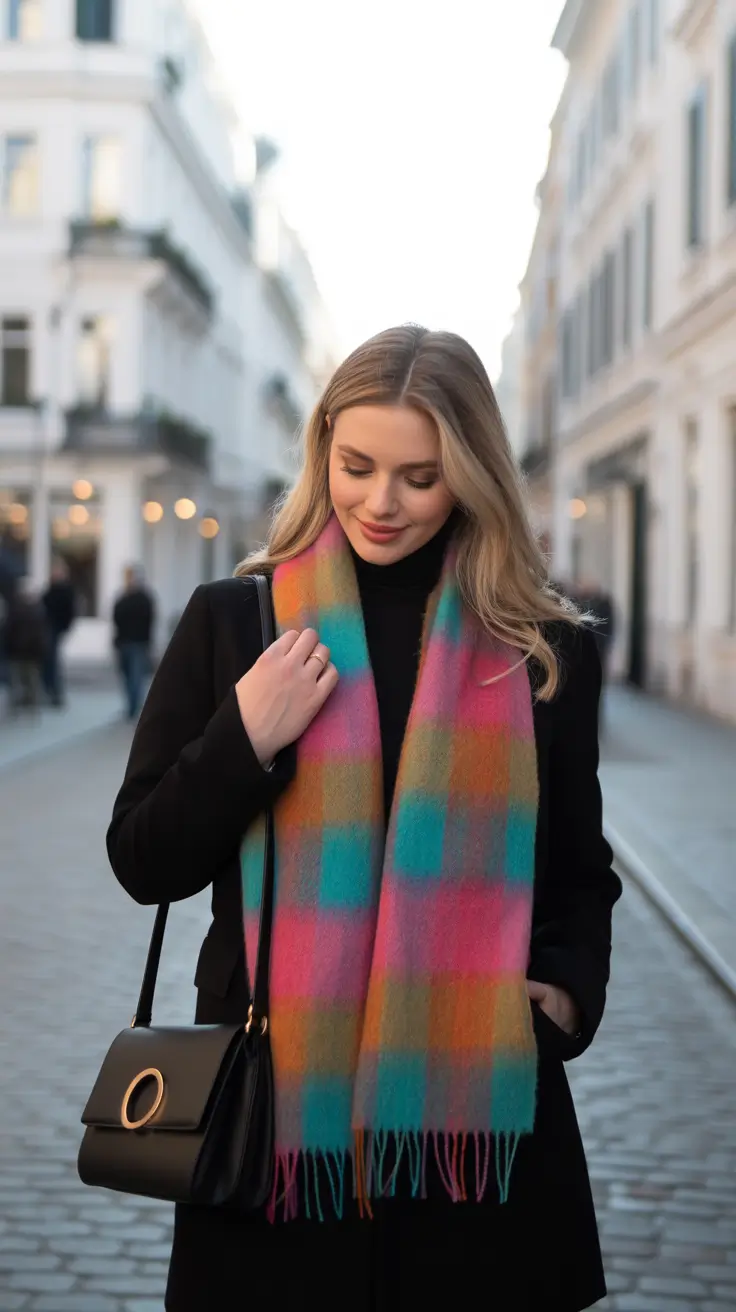 winter going out outfit night Playful Scarf Pop
