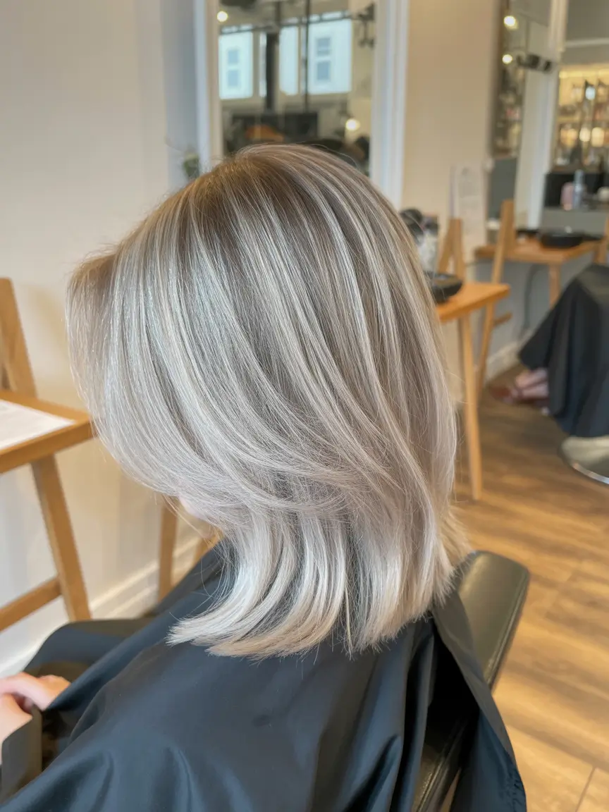 winter hair colors for blondes 2026 Smoky Ash Blonde Layers