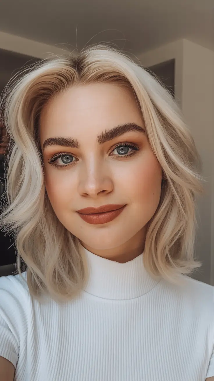 winter hair colors for blondes 2026 Textured Shoulder-Length Blonde