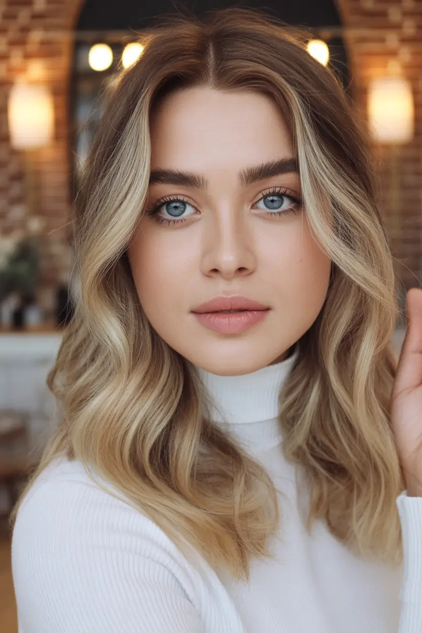 winter hair colors for blondes 2026 Caramel-Infused Waves