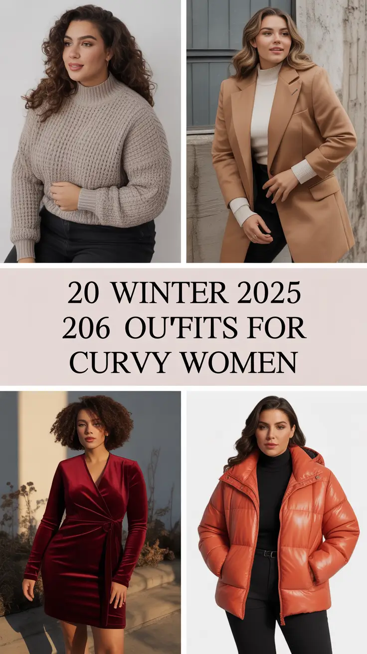 Winter 2025 - 2026 Outfits for Curvy Women: Classy & Casual Plus Size Ideas