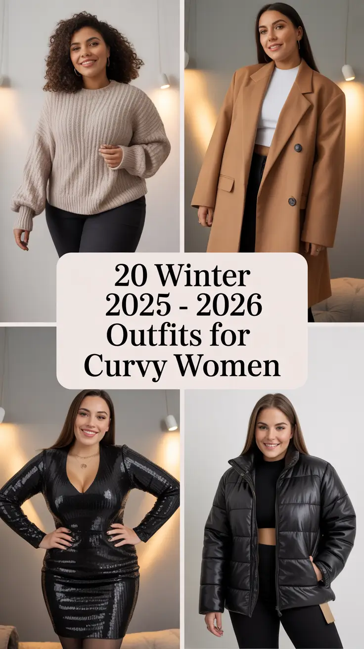 Winter 2025 - 2026 Outfits for Curvy Women: Classy & Casual Plus Size Ideas