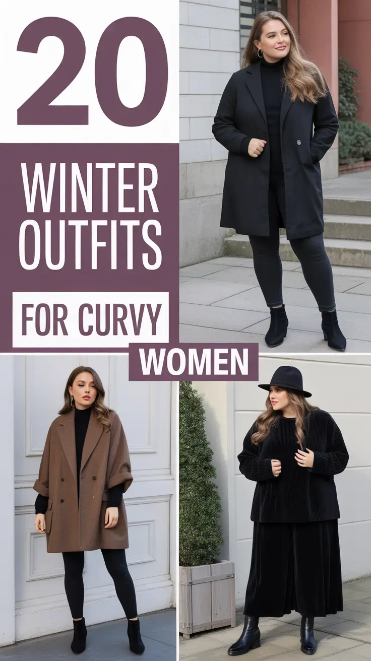 Winter 2025 - 2026 Outfits for Curvy Women: Classy & Casual Plus Size Ideas