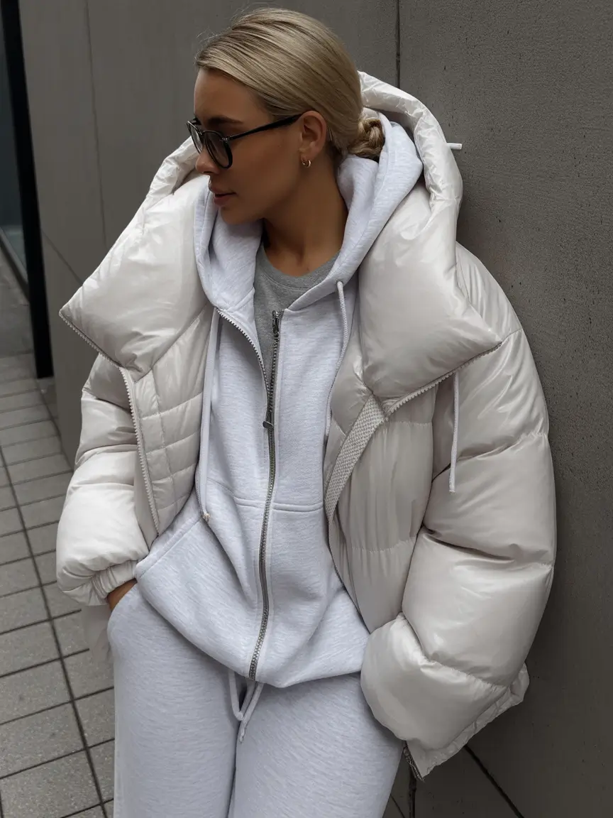 trendy winter outfits 2025 All-White Street Comfort