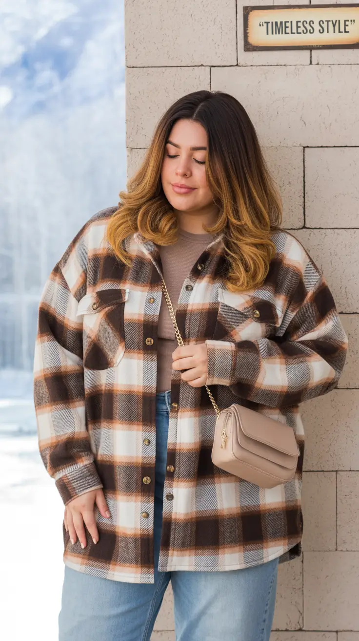 winter capsule wardrobe plus size women Neutral Power in Tonal Layers