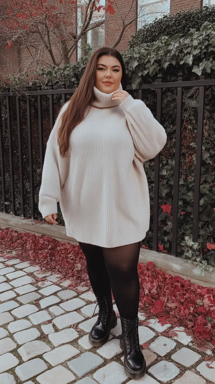 winter capsule wardrobe plus size women Cozy Knit Meets Street Cool