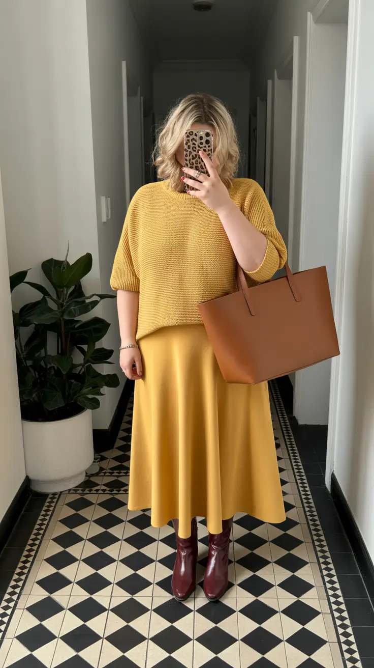 winter capsule wardrobe plus size women Golden Layers of Optimism