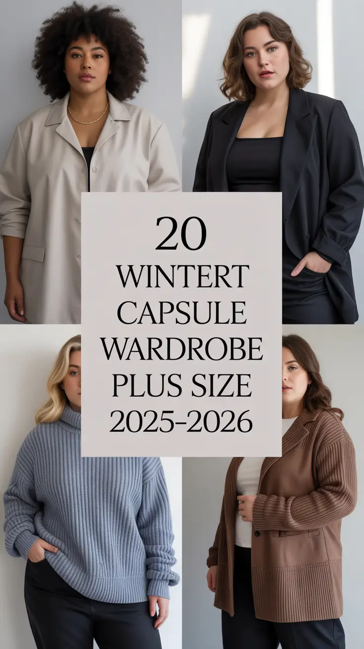Winter Capsule Wardrobe Plus Size 2025–2026: Cozy Outfits Ideas Plus for Effortless Fashion