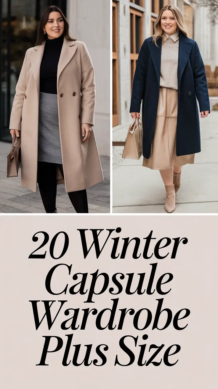 Winter Capsule Wardrobe Plus Size 2025–2026: Cozy Outfits Ideas Plus for Effortless Fashion