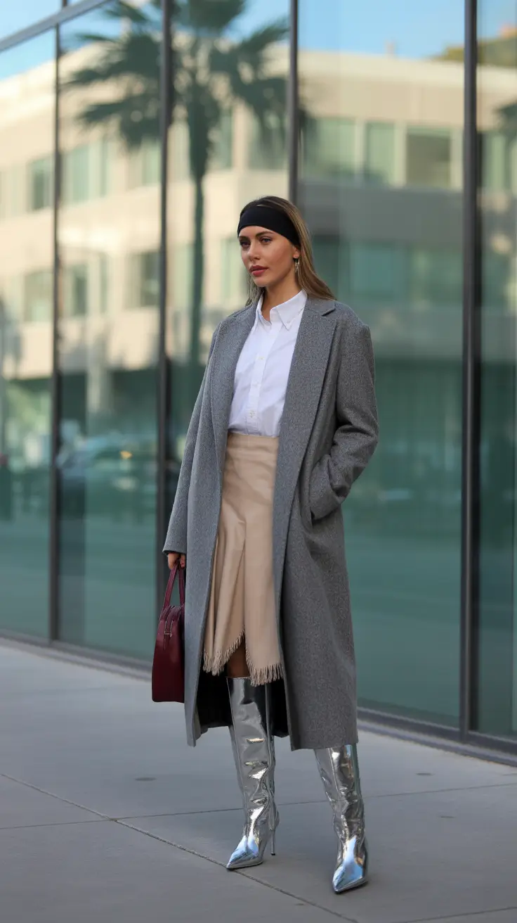 Winter Fashion Outfits NYC 2025 2026 Metallic Confidence in the City