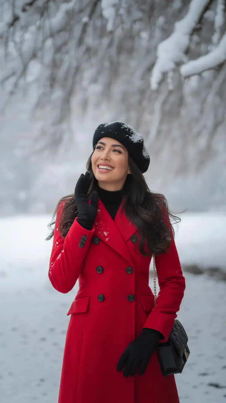 Winter Fashion Outfits NYC 2025 2026 Scarlet in the Snow