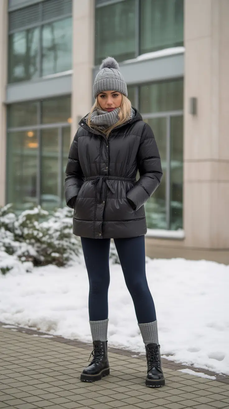 Winter Fashion Outfits NYC 2025 2026 Sporty Gray Winter Uniform