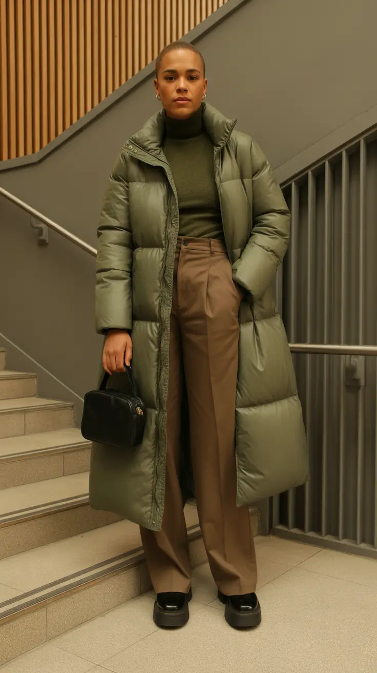 Winter Fashion Outfits NYC 2025 2026 Olive Tones and Oversized Warmth