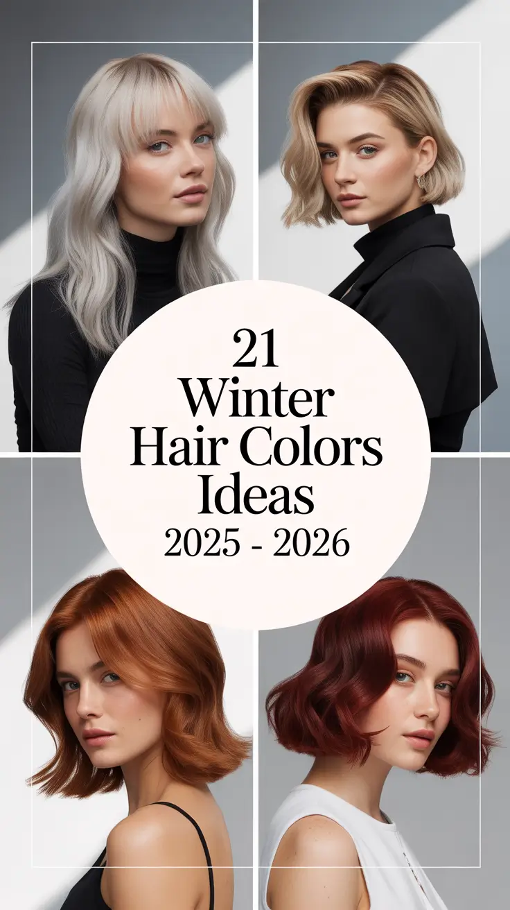 Winter Hair Colors Ideas 2025 - 2026: Trending Looks for Blondes, Brunettes & Short Styles