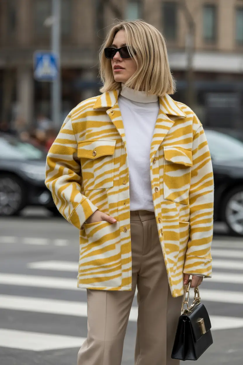 Winter outfits cold fashion Yellow Zebra