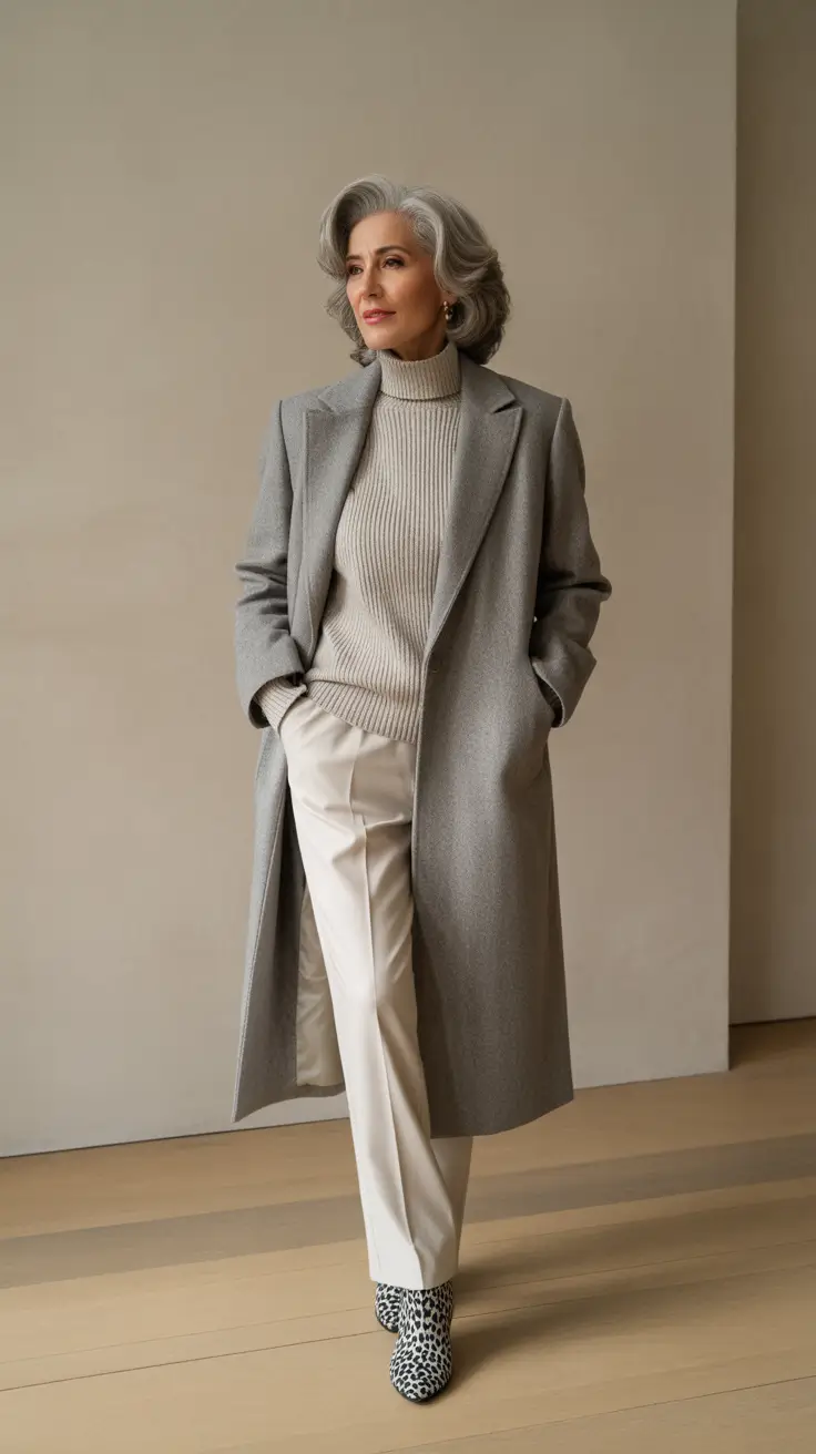 winter outfits over 50 older women chic Refined Monochrome Layers