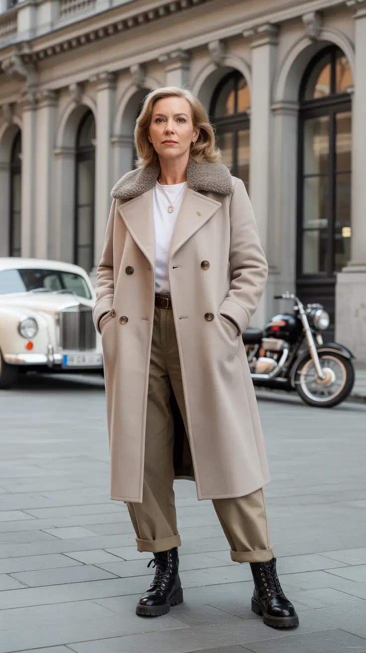 winter outfits over 50 older women chic Modern Classic with an Edge