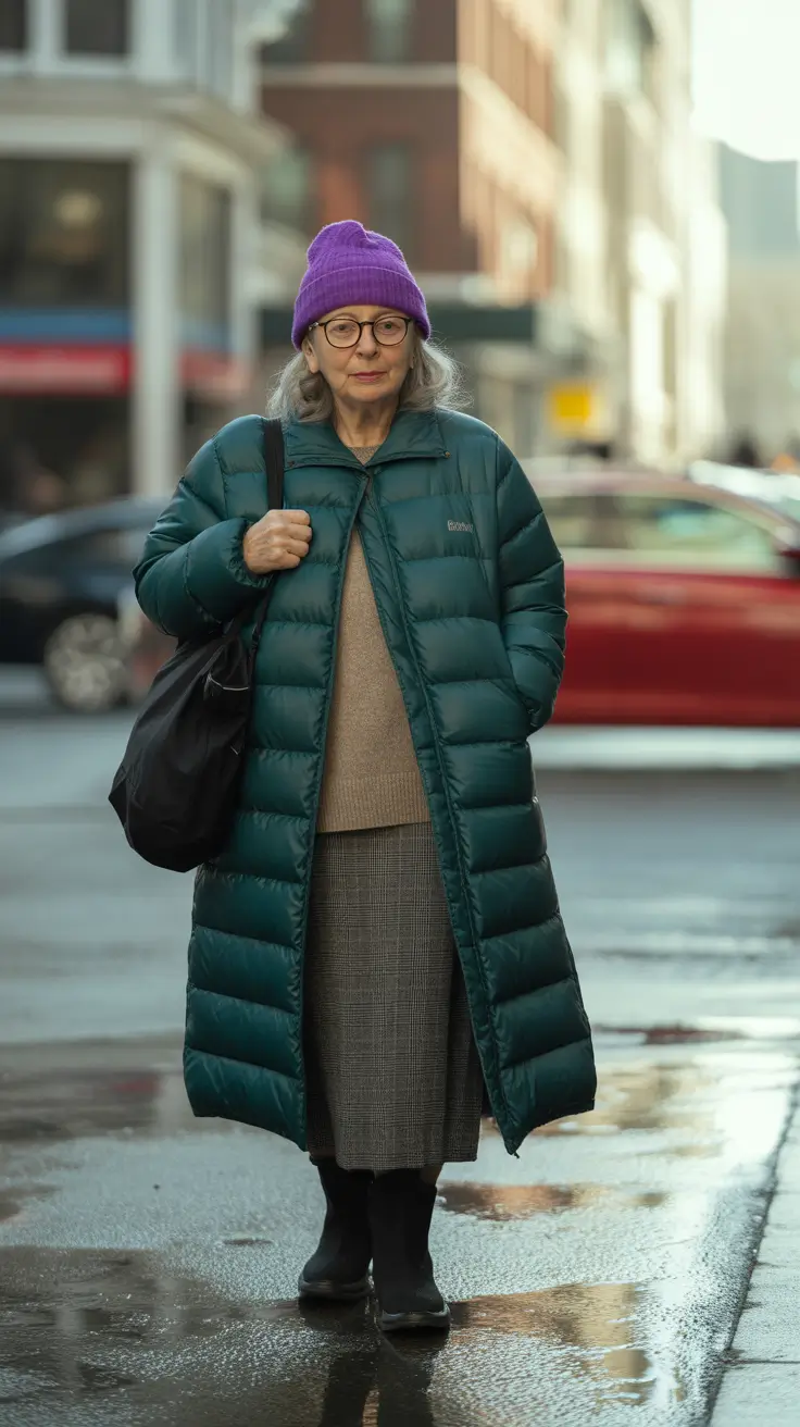 winter outfits over 50 older women chic Casual Chic with a Pop of Color