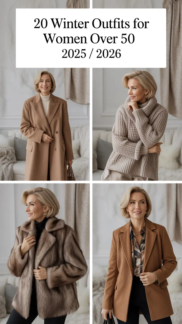 Winter Outfits for Women Over 50 Ideas 2025 / 2026 – Classy & Stylish Looks
