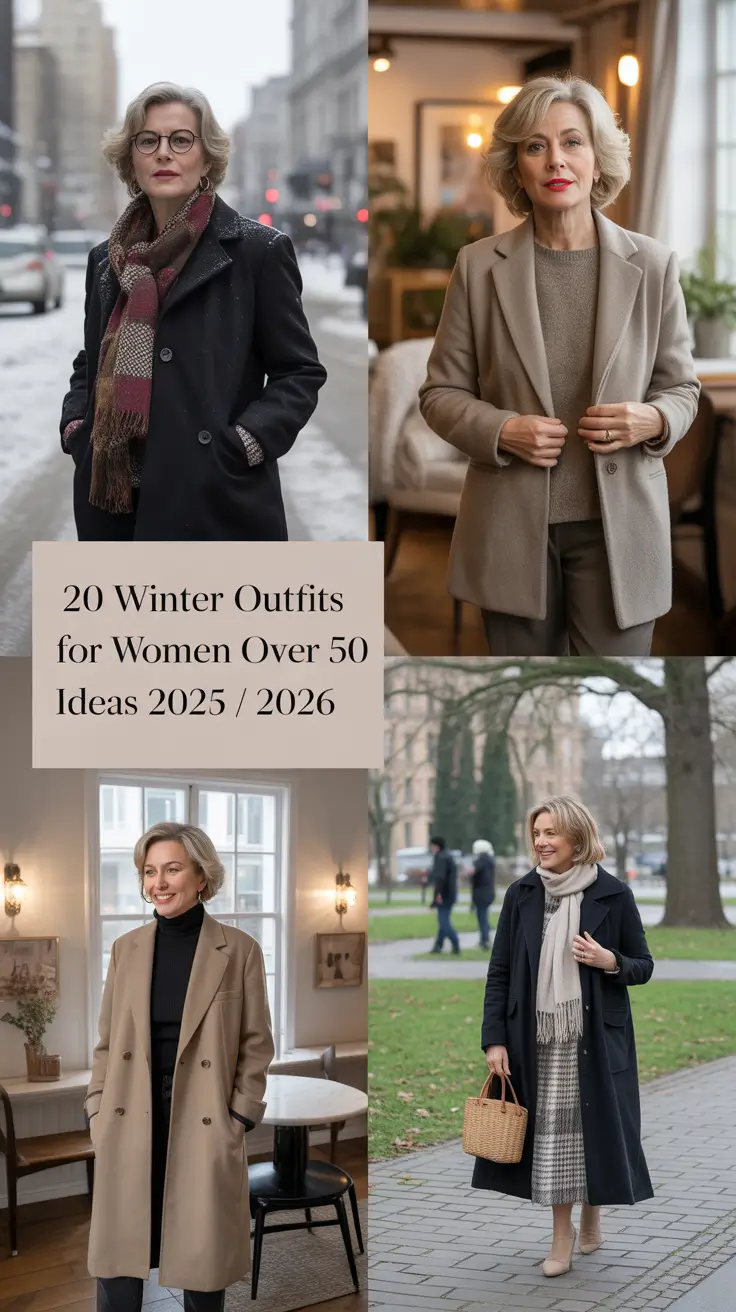 Winter Outfits for Women Over 50 Ideas 2025 / 2026 – Classy & Stylish Looks