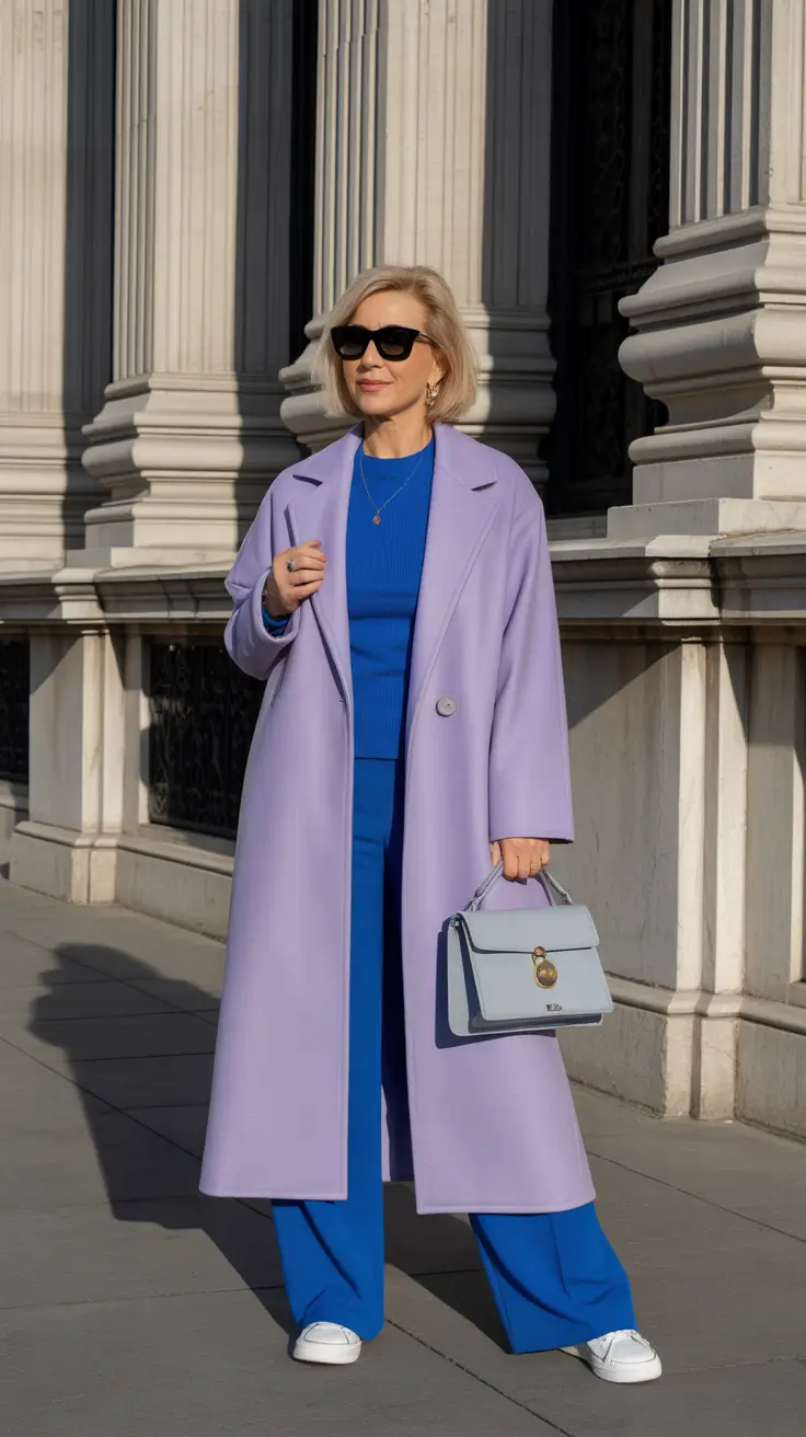 Winter Outfits for Women Over 60 Style Guide 2025 Color-Blocked Elegance
