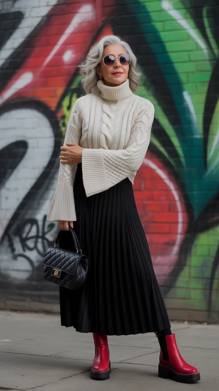 Winter Outfits for Women Over 60 Style Guide 2025 Effortless Knitwear Meets Bold Accessories