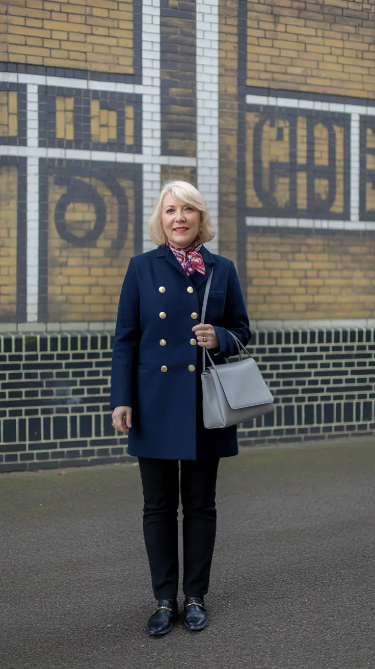 Winter Outfits for Women Over 60 Style Guide 2025 Structured Navy With Timeless Charm