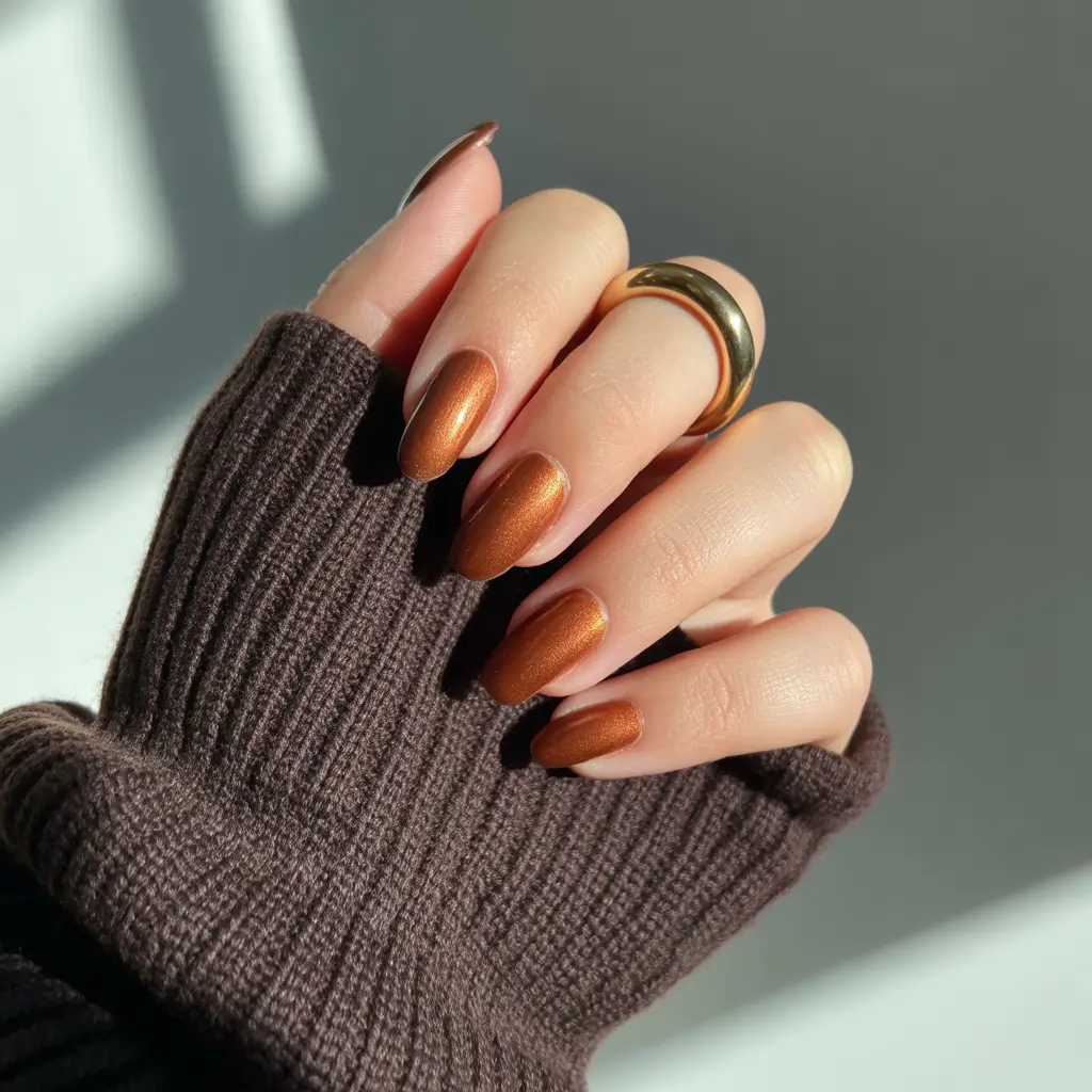 medium-almond-nails-winter-design-molten-copper-warmth