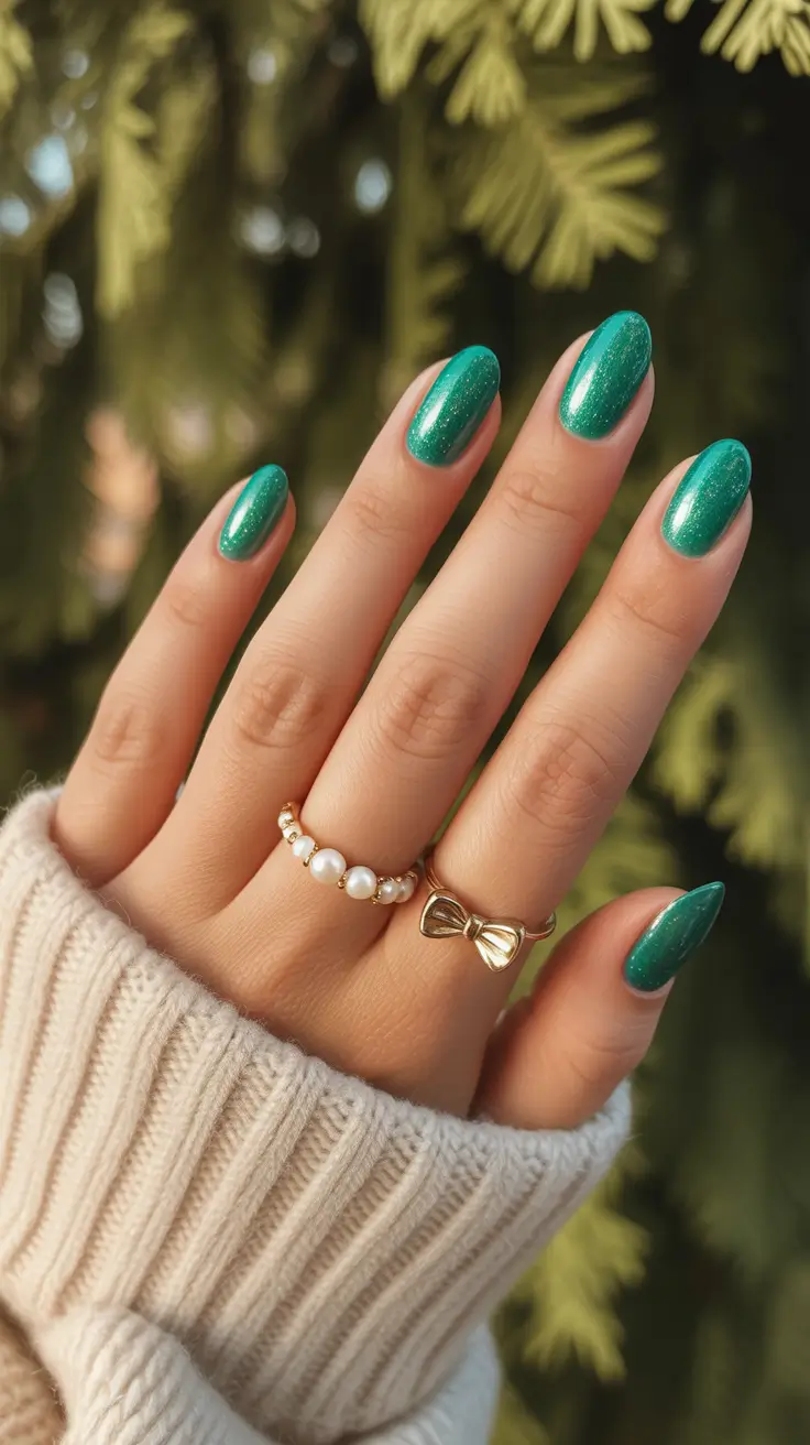 christmas-emerald-glow-winter-nails-almond-designs