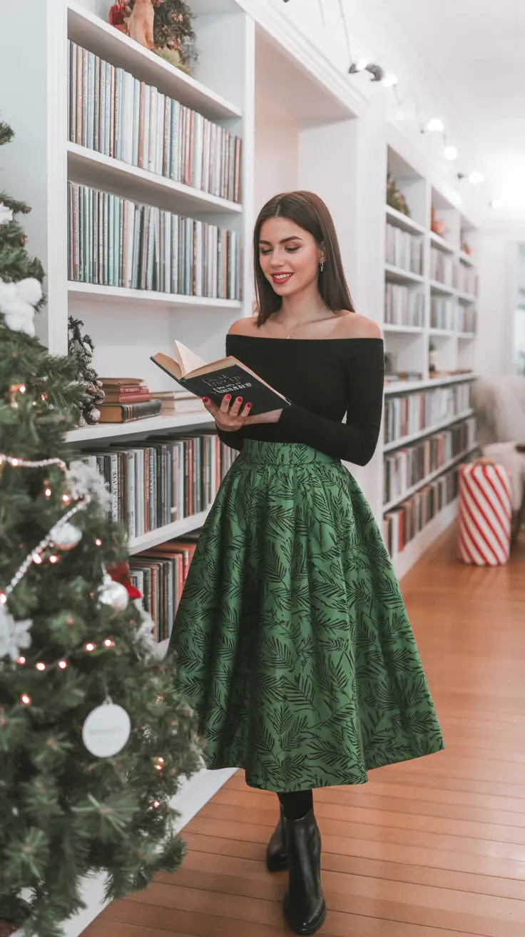 christmas party outfits 2025 Timeless Green Elegance