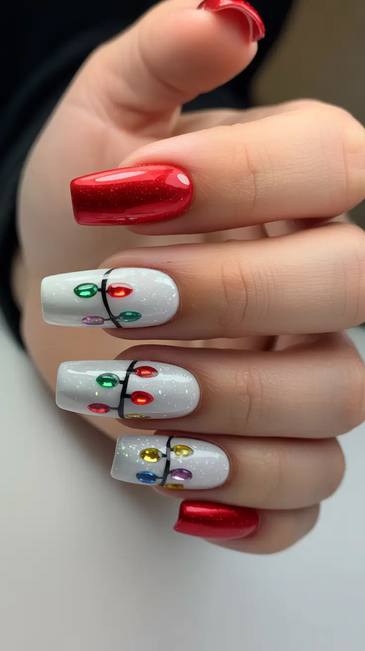 best winter nail colors 2026 Classic Red and Holiday Glow