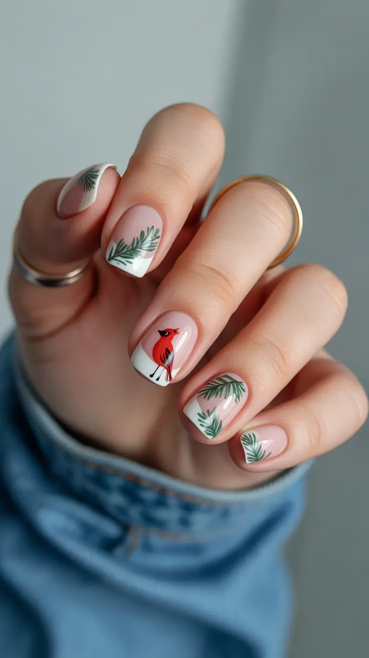 best winter nail colors 2026 Red Cardinal Charm