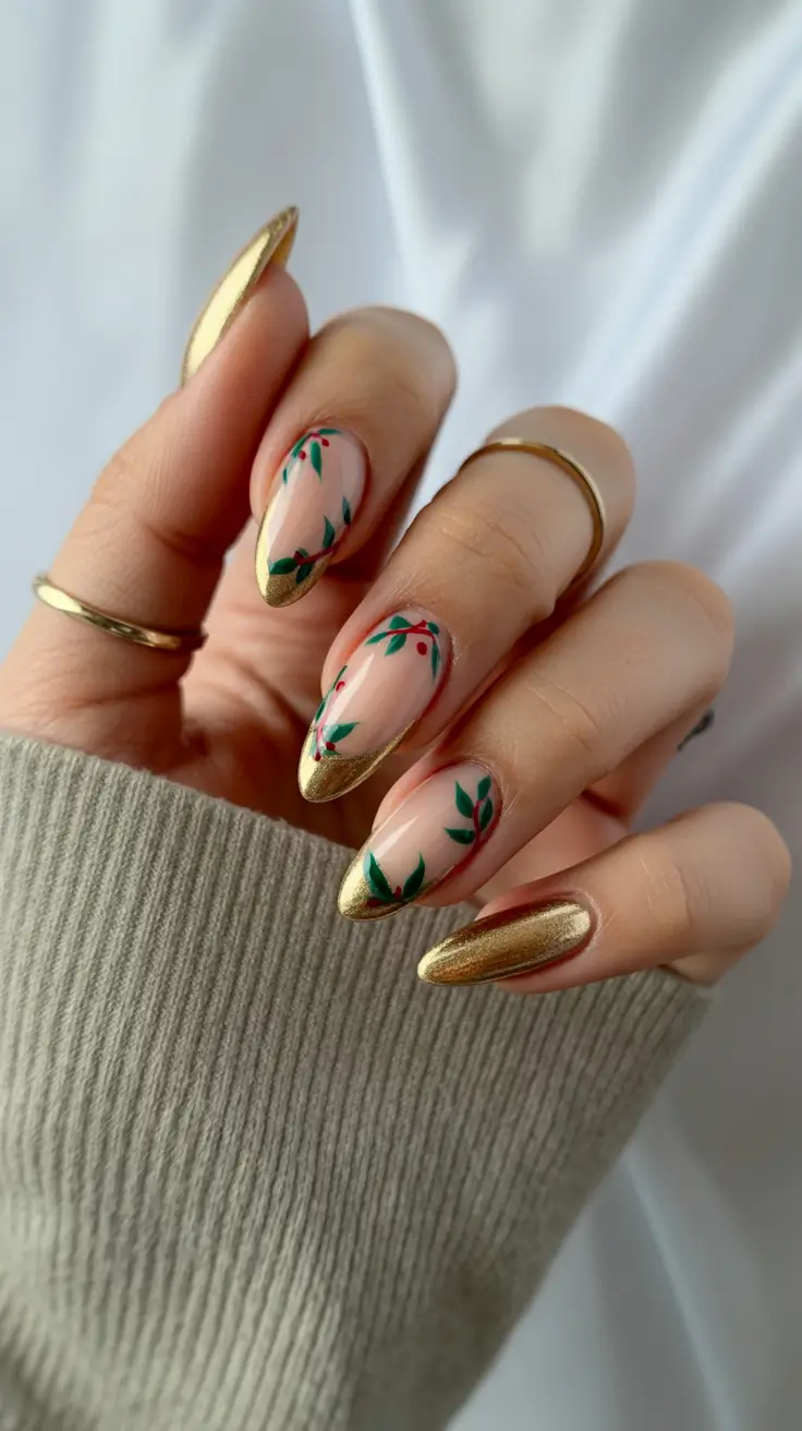 best winter nail colors 2026 Golden Laurel Tips