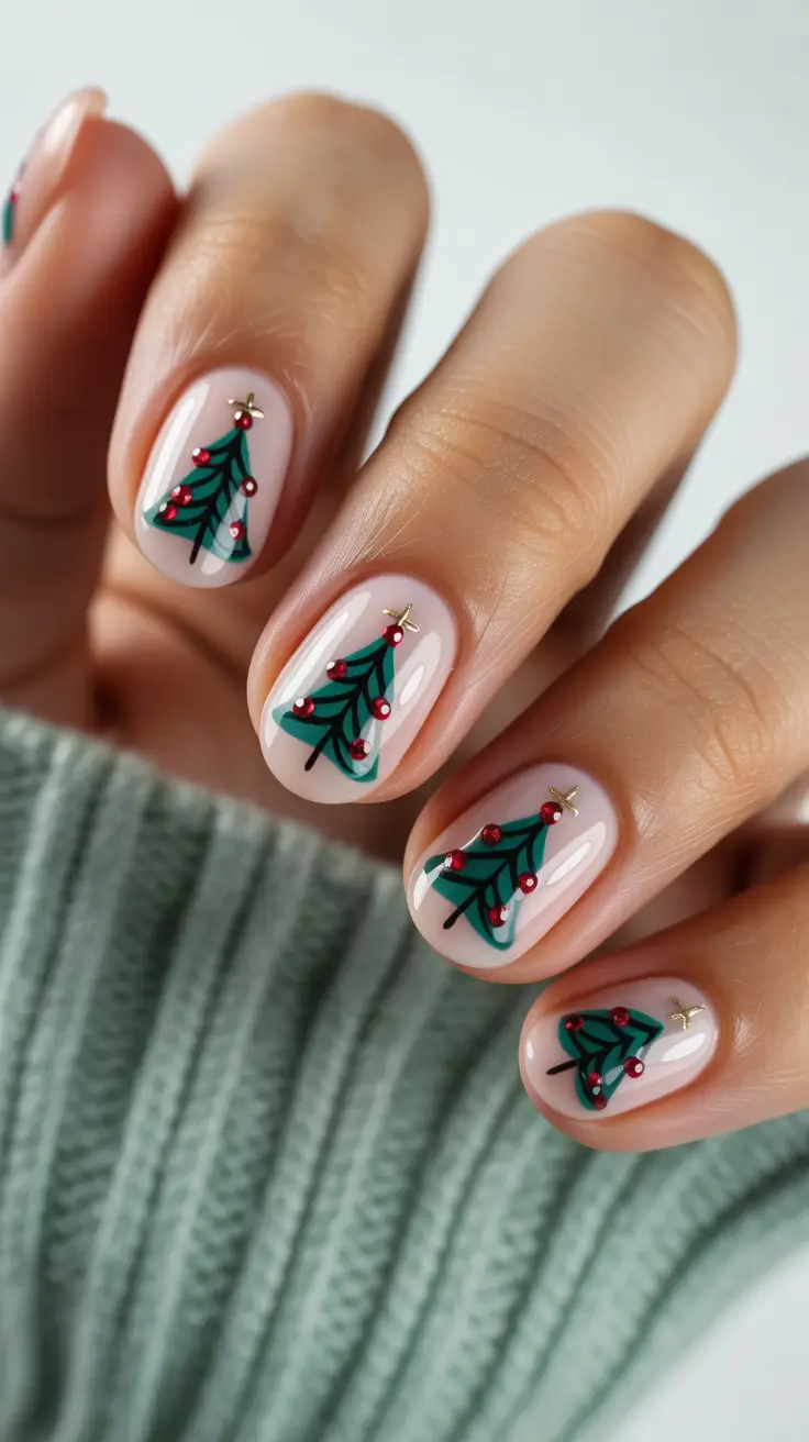 best winter nail colors 2026 Minimalist Evergreen Charms