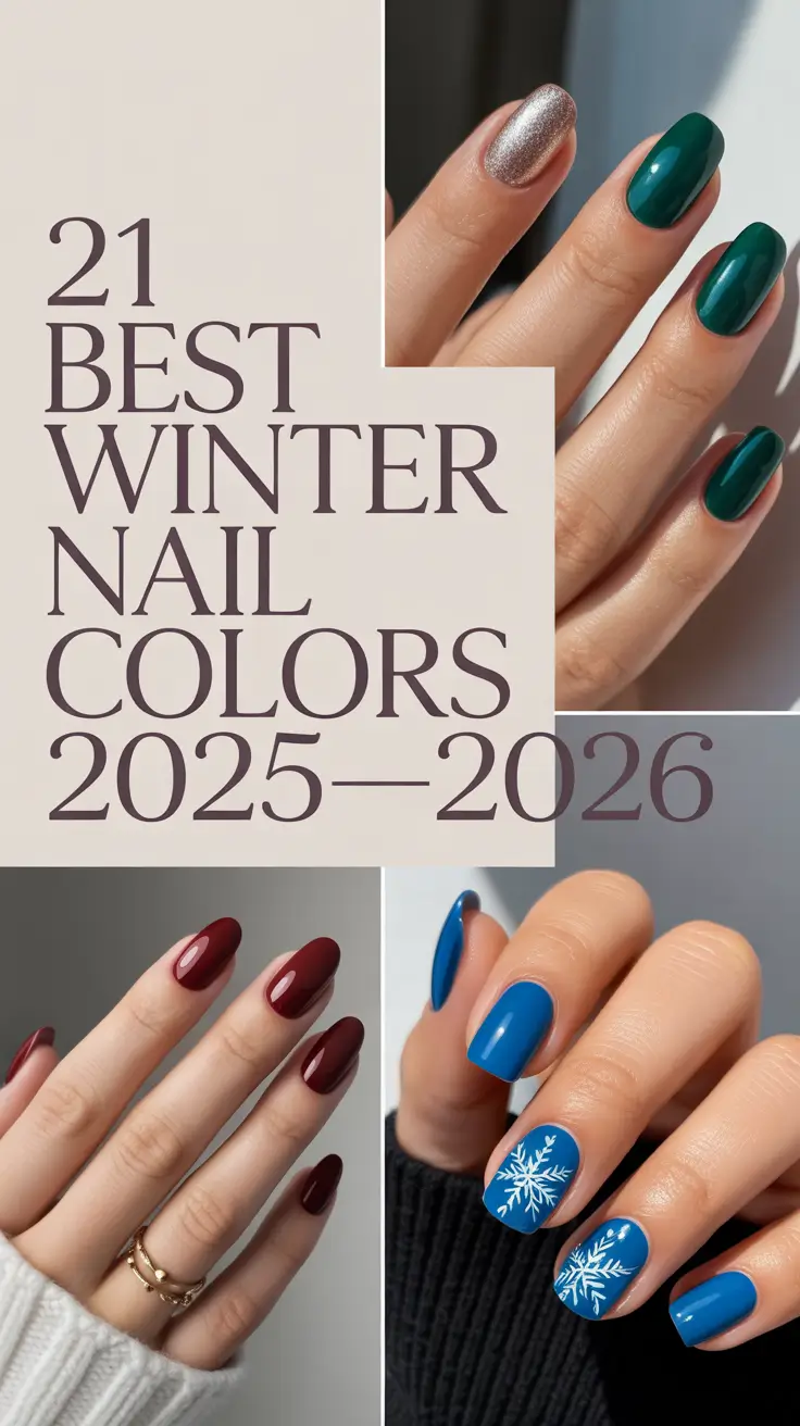 Best Winter Nail Colors 2025–2026: Trendy, Classy & Cozy Gel Polish Ideas for Every Skin Tone