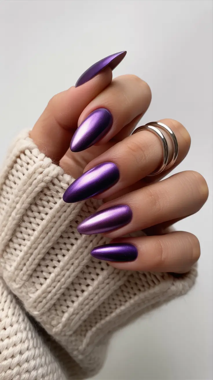 Best Winter Nail Looks 2025-2026 Velvet Amethyst Dreams
