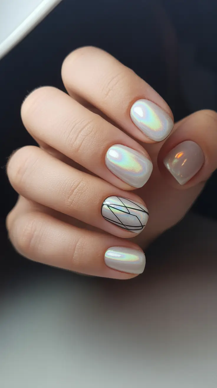 Best Winter Nail Looks 2025-2026 Snowy Opal Minimalism