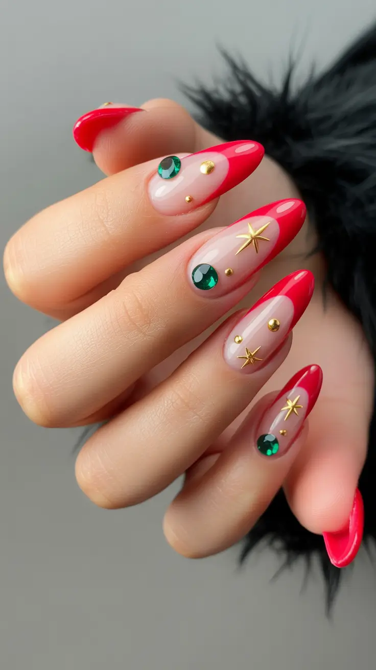 Best Winter Nail Looks 2025-2026 Starry Ruby Charm