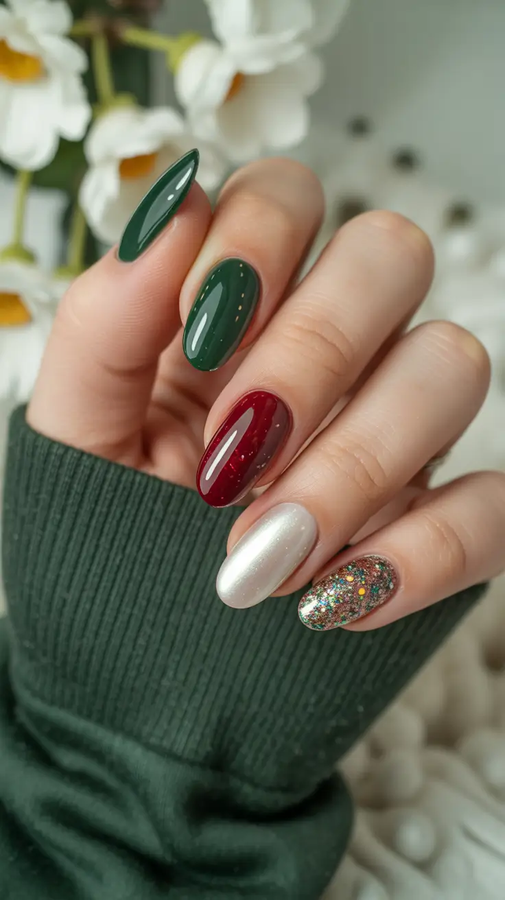 Best Winter Nail Looks 2025-2026 Emerald Holiday Mix