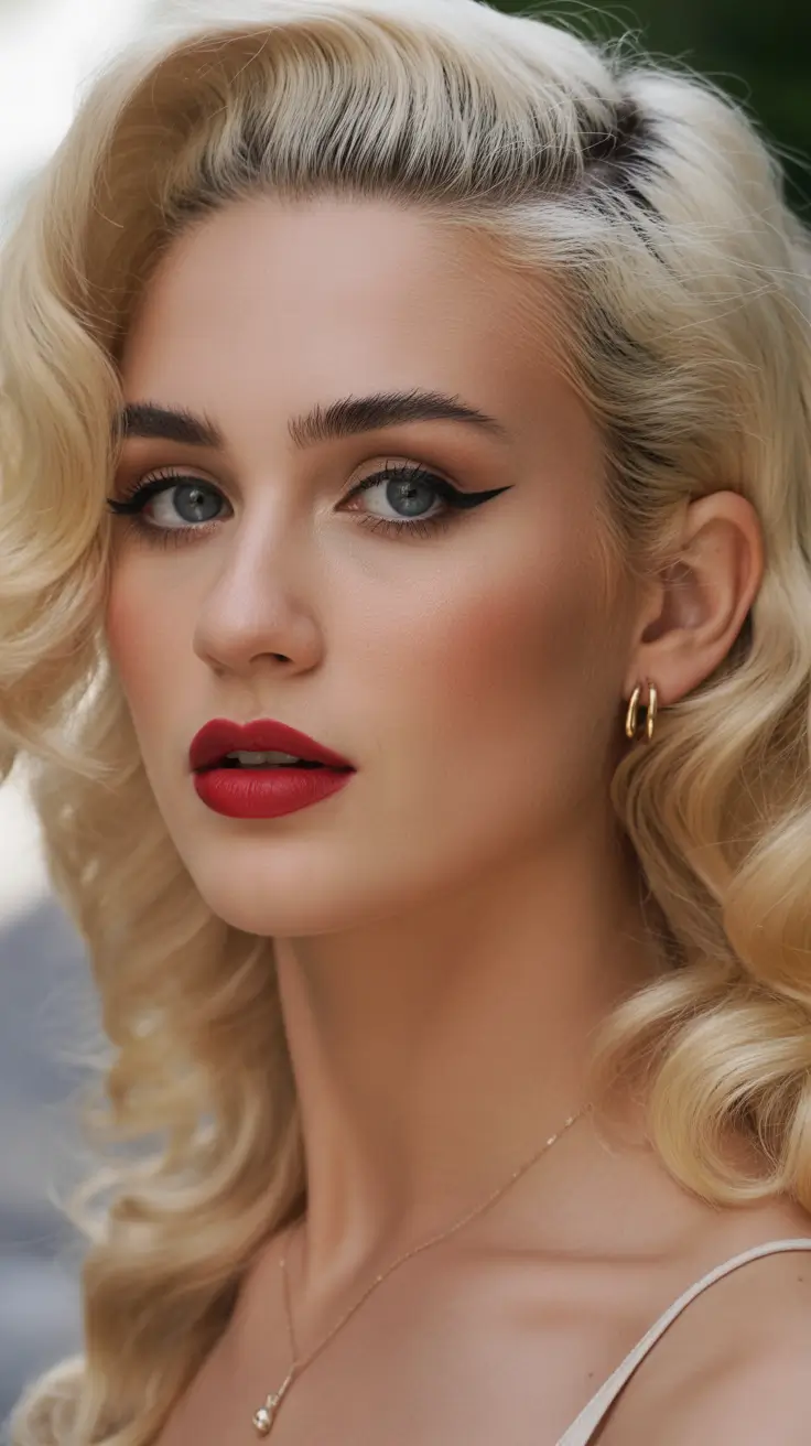 Christmas Holiday Hairstyles 2025 Golden Retro Waves