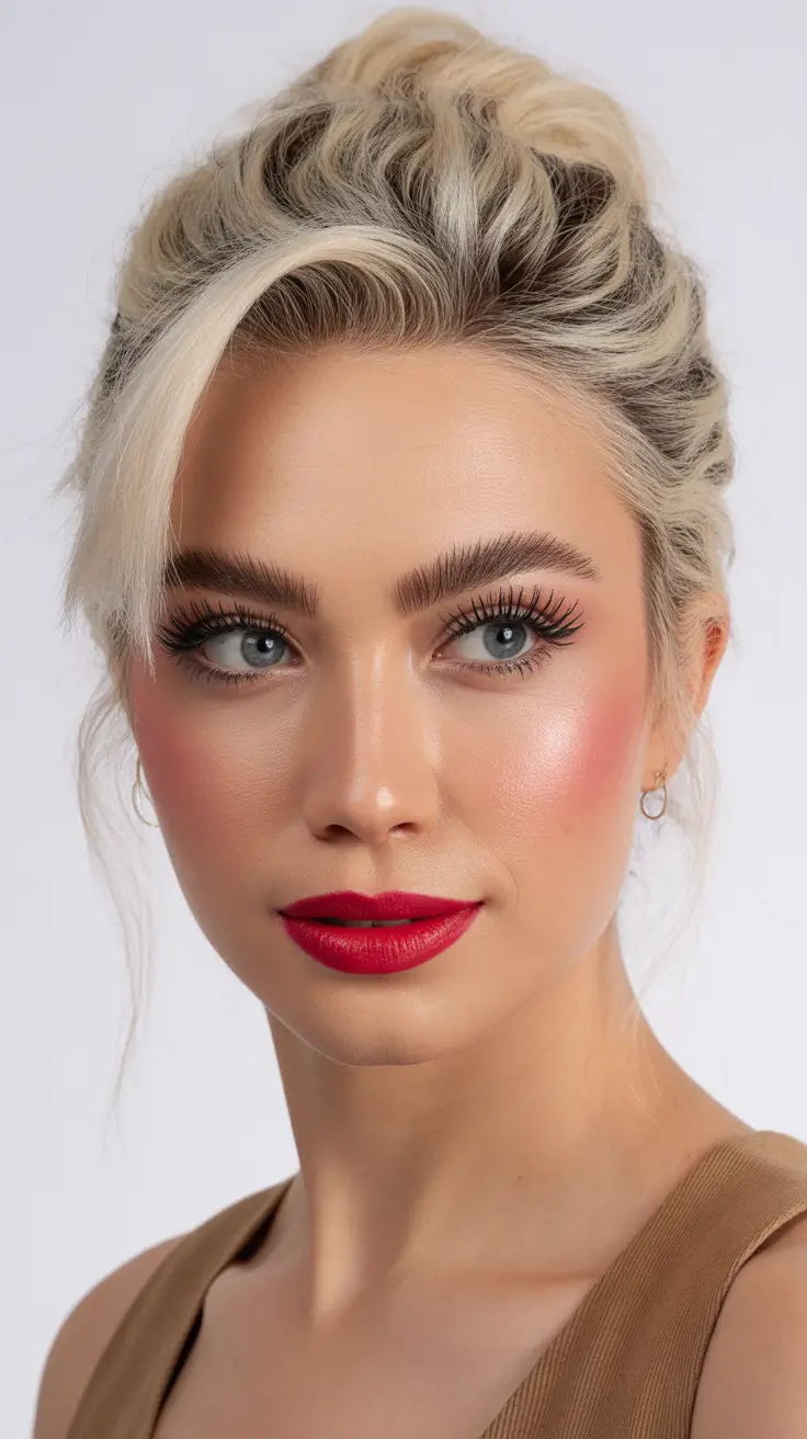 Christmas Holiday Hairstyles 2025 Soft Blonde Updo