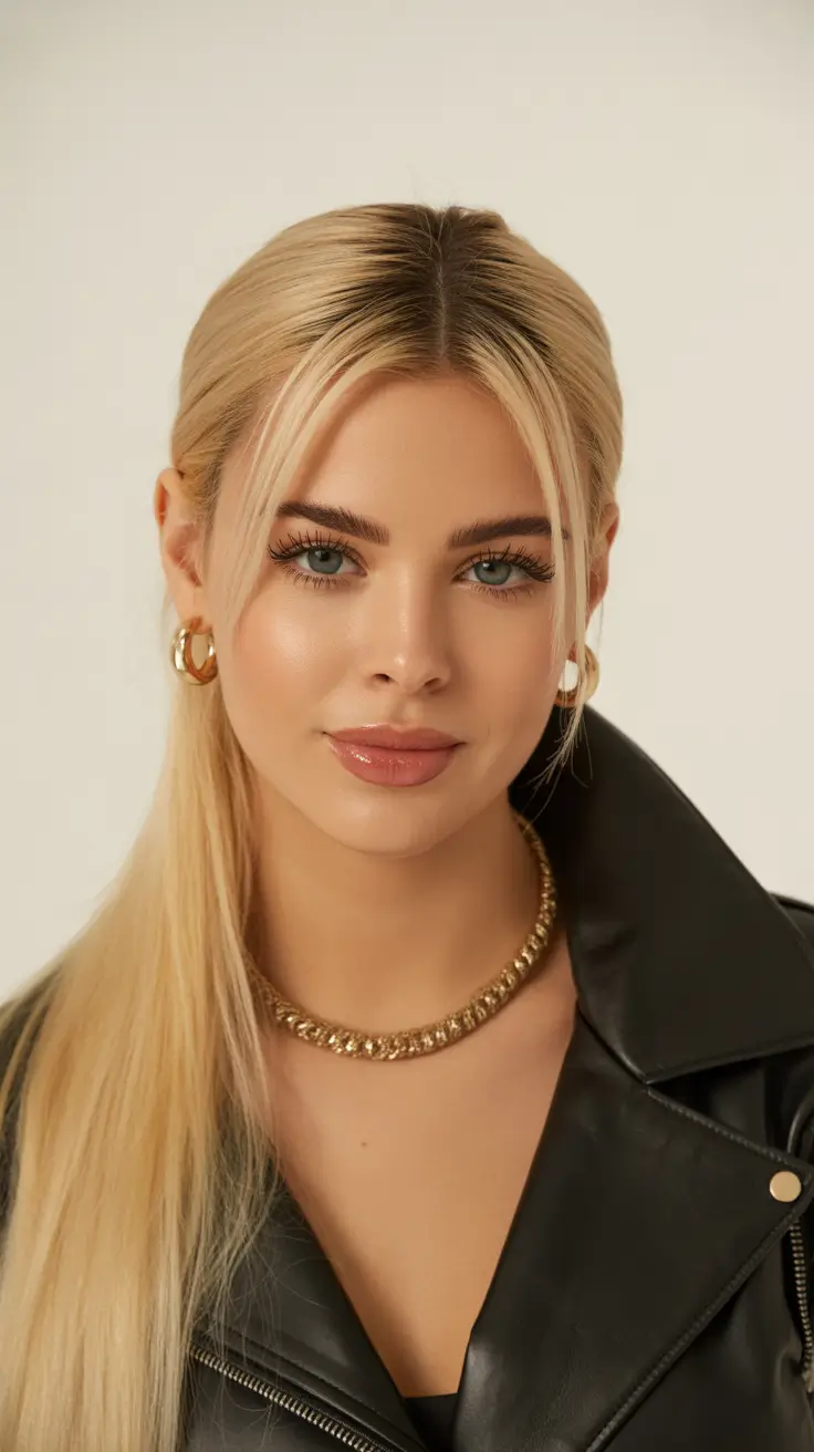 Christmas Holiday Hairstyles 2025 Golden Sleek Perfection