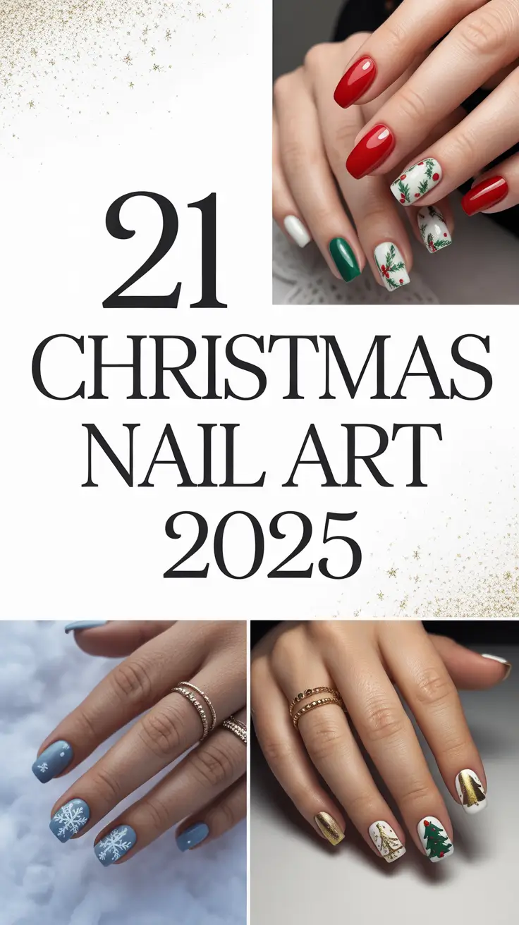 Christmas Nail Art 2025: 21 Magical Designs, Snowflakes & Sparkle Inspo for the Holidays