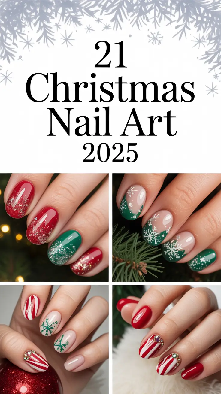 Christmas Nail Art 2025: 21 Magical Designs, Snowflakes & Sparkle Inspo for the Holidays