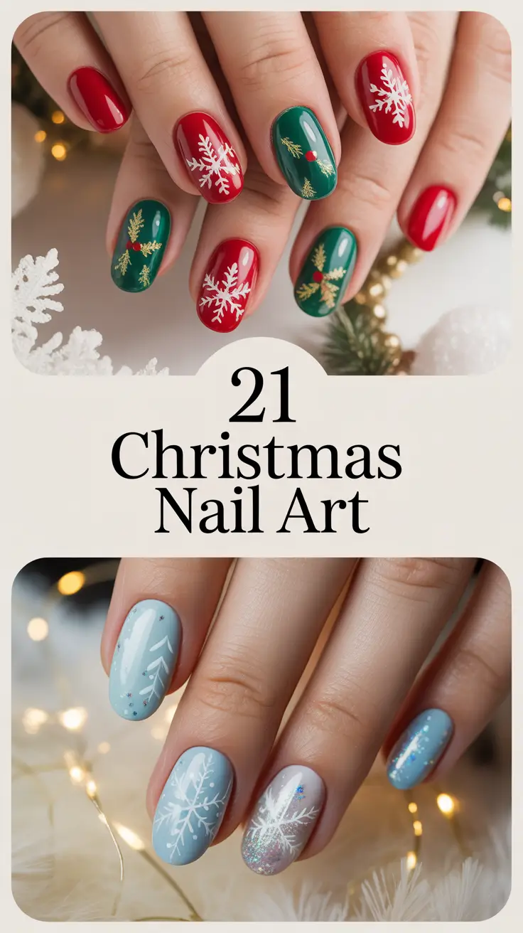 Christmas Nail Art 2025: 21 Magical Designs, Snowflakes & Sparkle Inspo for the Holidays